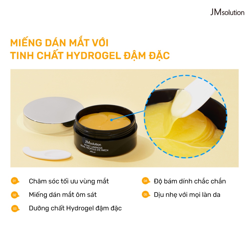 Mặt Nạ Mắt JM Solution Eye Patch Ngọc Trai, Mật Ong, Kén Tằm Cấp Ẩm Dưỡng Trắng Giảm Thâm Quầng Chống Lão Hóa