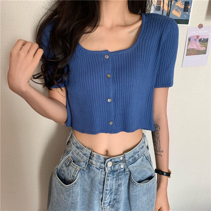 Áo Thun Nữ Mỏng Tay Ngắn Cổ Vuông Thời Trang Dễ Phối Đồ Cho Nữ áo phông nữ JL-TX-111