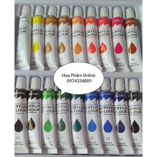  MÀU ACRYLIC DẠNG TUÝP 18 MÀU
