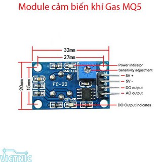 MODULE CẢM BIẾN KHÍ GA MQ5