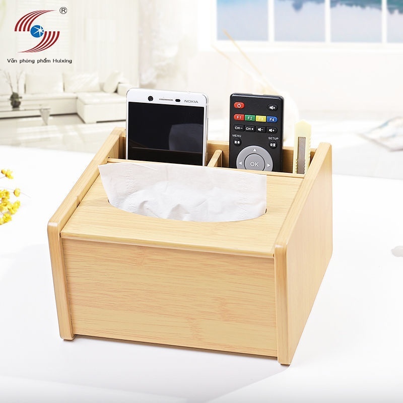✼♘Hộp đựng bút bằng gỗ văn phòng hộp khăn giấy ăn trưa khách sạn khăn ăn nhà phòng khách máy tính để bàn điều khiển từ x