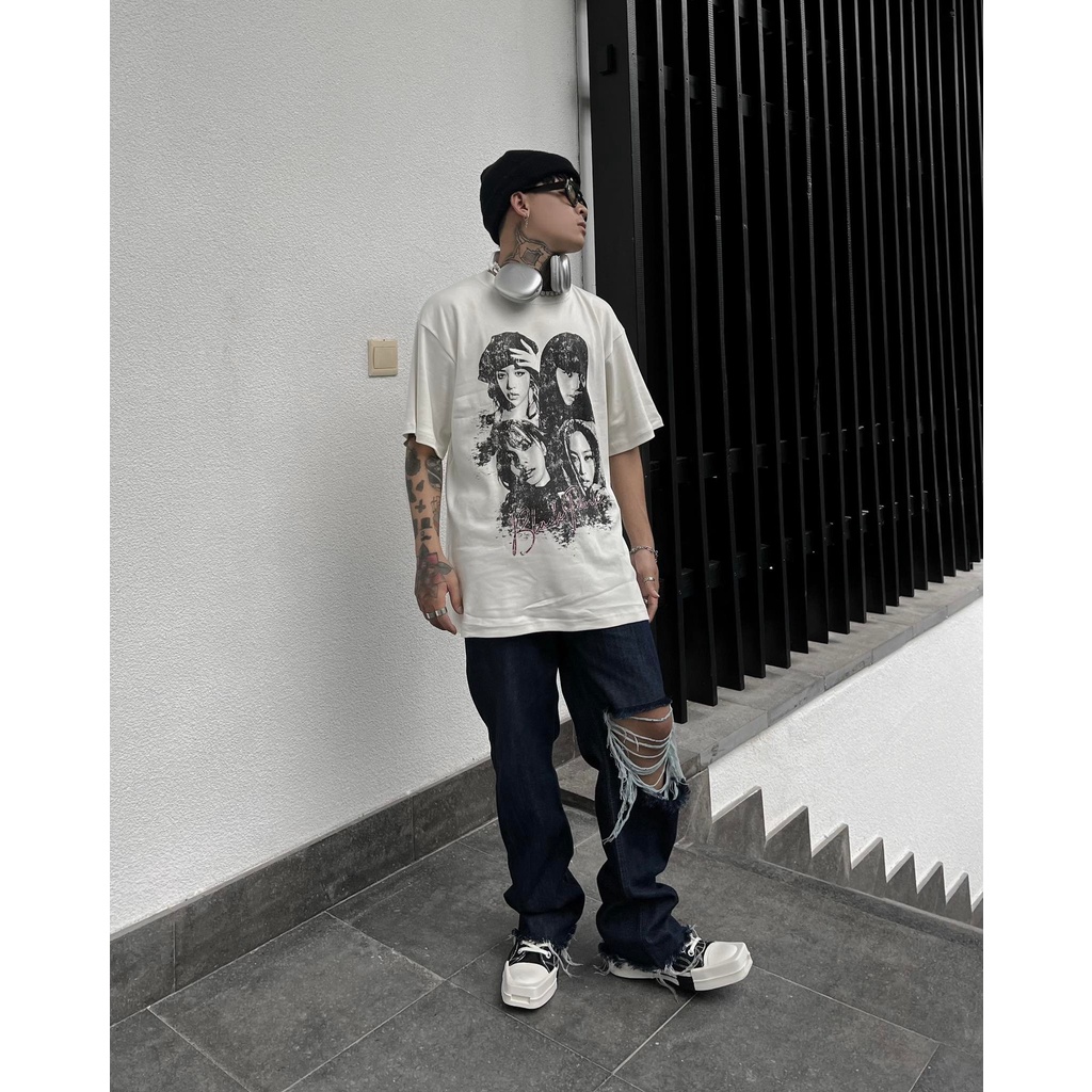 Áo Thun Young Green BORN PINK BLACKPINK chất liệu 100% thun cotton vải 280gsm