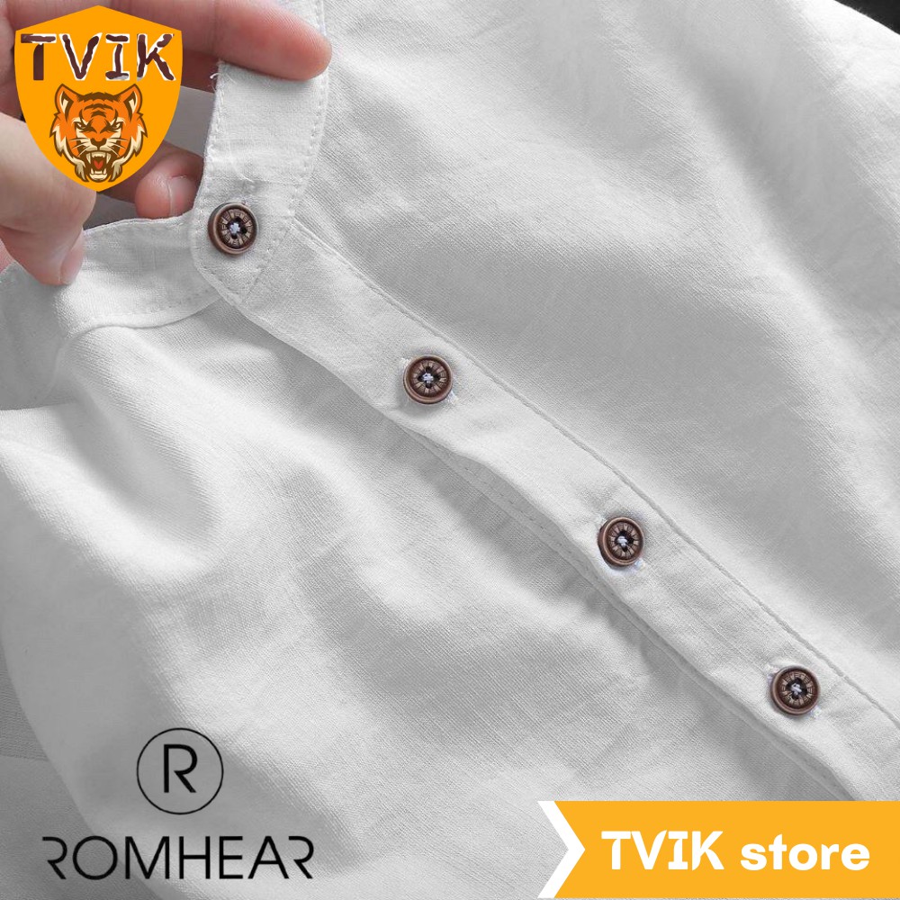 Bộ quần áo đũi cộc nam Tvik, Romhear chính hãng chất đũi thái mặc nhẹ thoáng mát - 3BĐCR | BigBuy360 - bigbuy360.vn