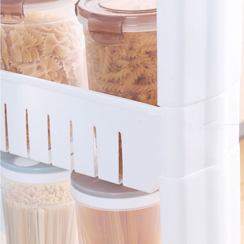 Kệ để đồ dùng nhà tắm/nhà bếp 3/4 tầng có bánh xe tiện dụng