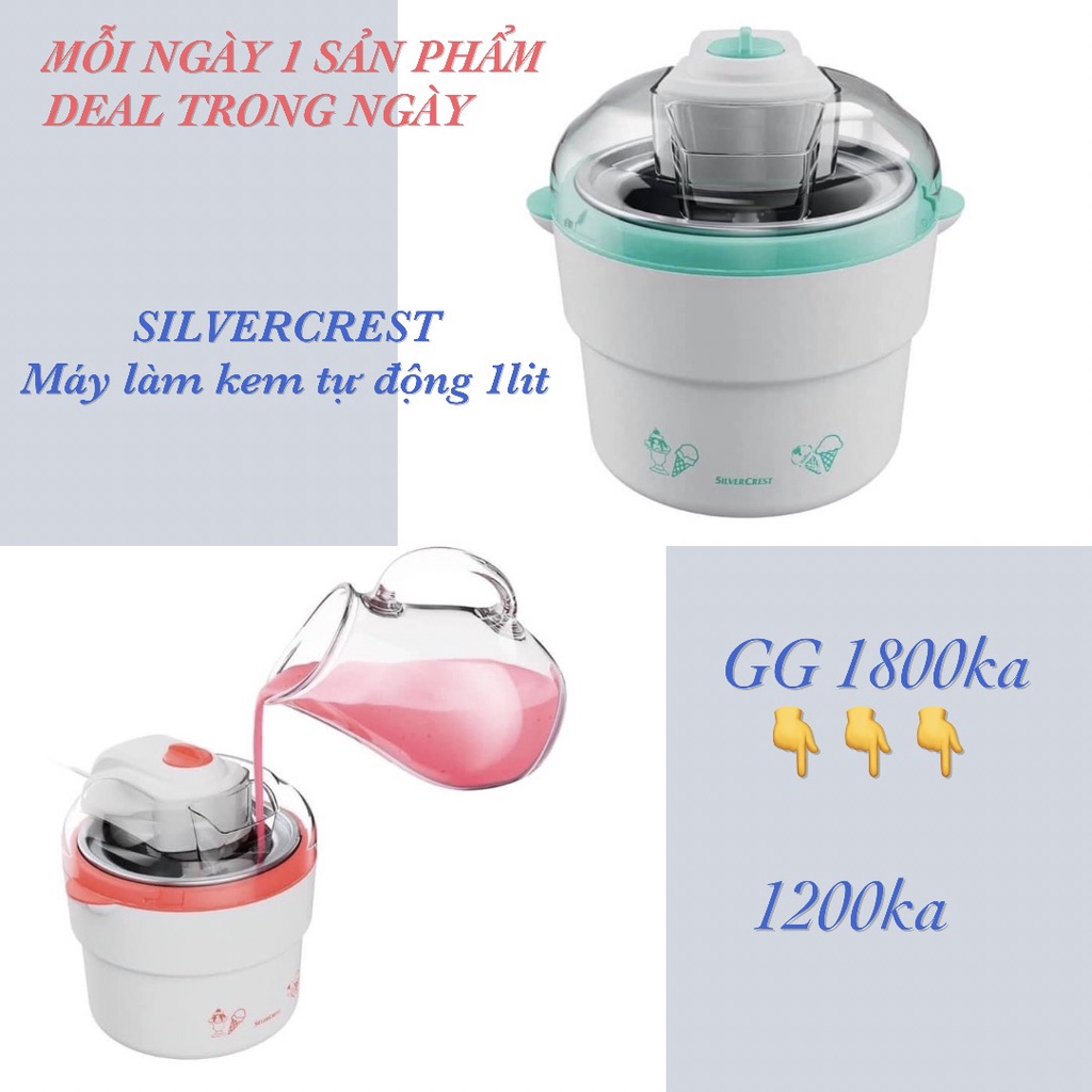 S a l e - MÁY LÀM KEM MINI TỰ ĐỘNG 1lit  SILVERCREST