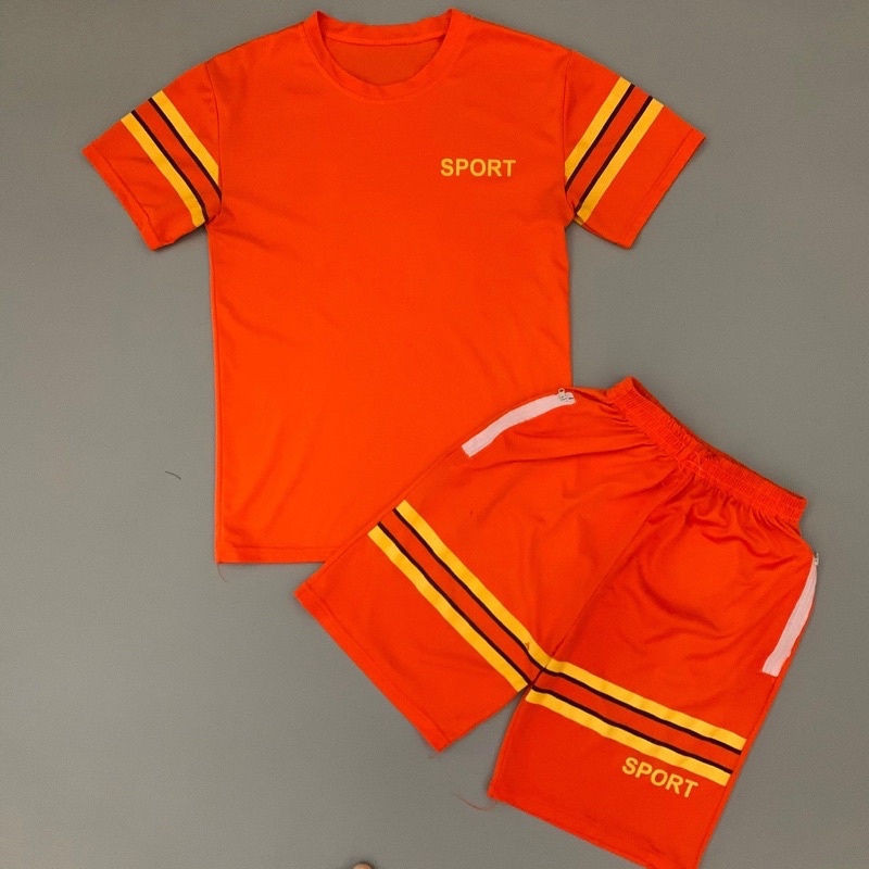 Bộ quần áo thể thao nam, Bộ thời trang thun hè xuất khẩu chất lượng cao