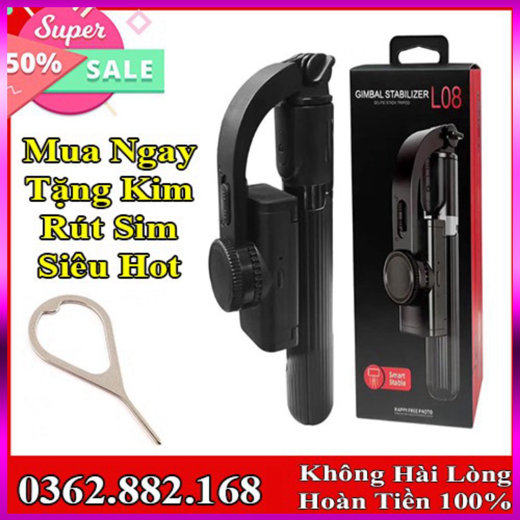 [ Rẻ Vô Địch + Có Video ]  Gậy Chống Rung Gimbal Stabilizer L08 - Bảo Hành 2 Năm - Hàng Chính Hãng