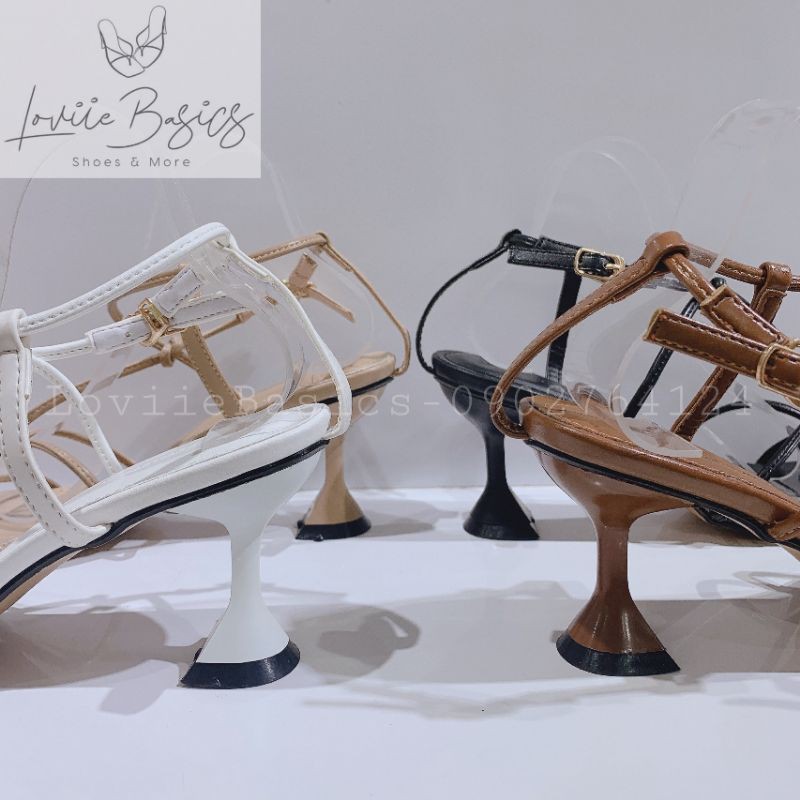 LOVIIE BASICS - GIÀY CAO GÓT NỮ QUAI MẢNH 5 PHÂN - SANDAL CAO GÓT 5 PHÂN - SANDAL ĐẾ VUÔNG 5 PHÂN XỎ NGÓN G210402