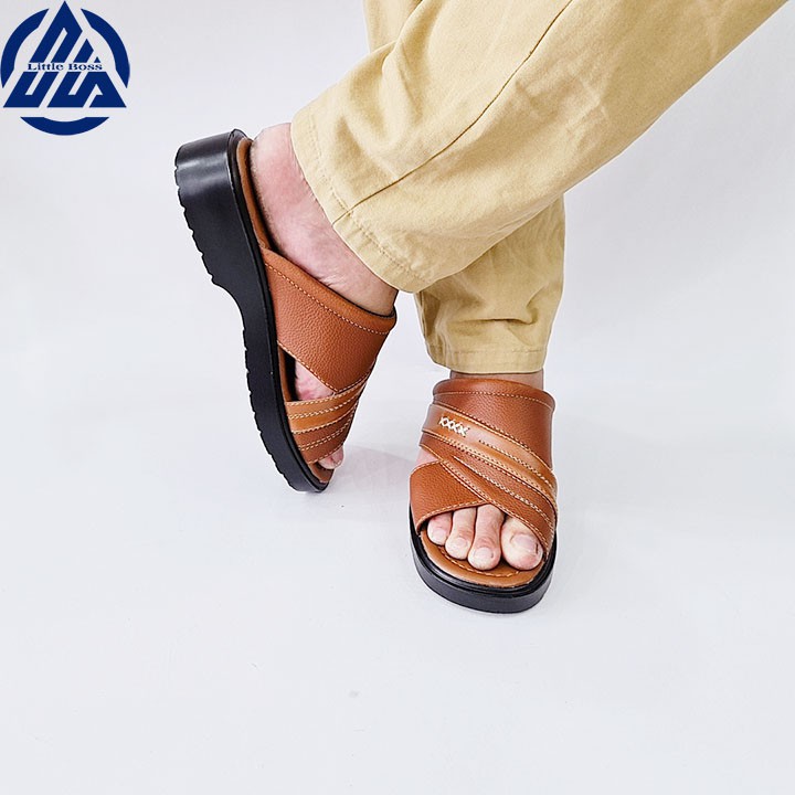 Dép sandal nam cao cấp Little Boss dép nam quai ngang thời trang tăng chiều cao SD-03