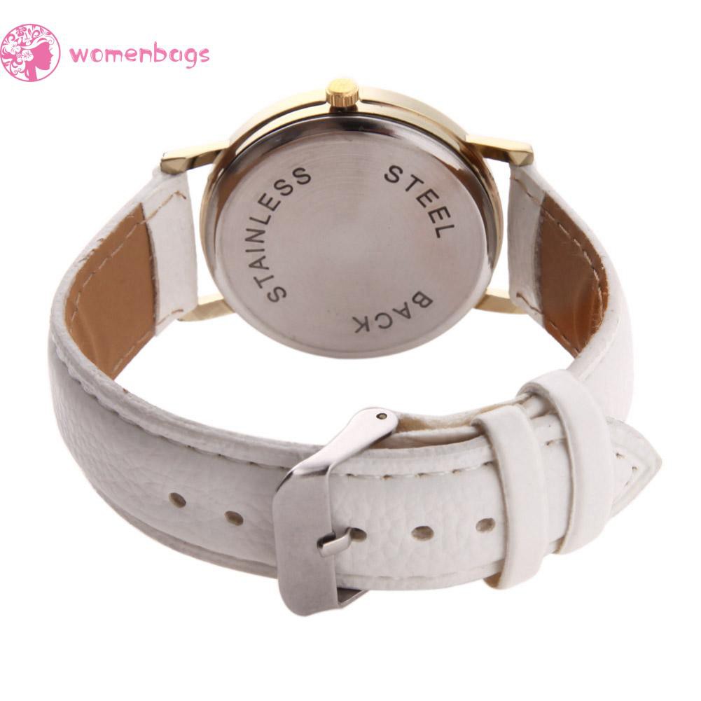 ✿WB✿Đồng hồ quartz nữ dây da in hoa✿