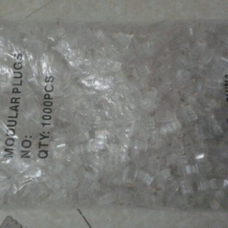 Hạt mạng nhựa RJ45 COB túi 1000 đủ hạt trong suốt gọn nhẹ tiện lợi giá quá rẻ ARIGATO
