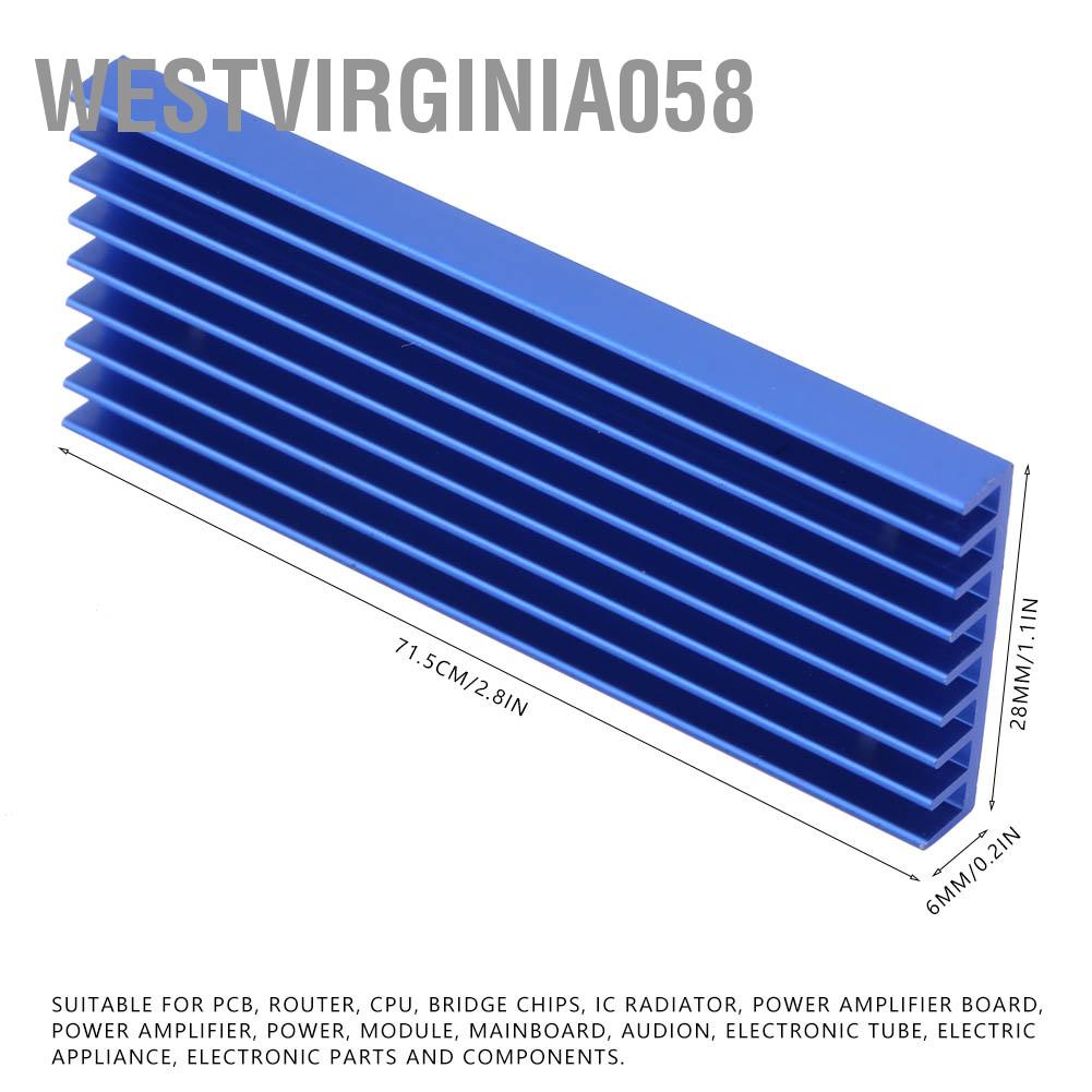 Hàng Hot Q28 * 6 * 71.5 Bộ tản nhiệt tản nhiệt bằng nhôm ba lỗ làm mát bằng nhôm cho chip bảng mạch Hàng giao ngayWestvirginia058
