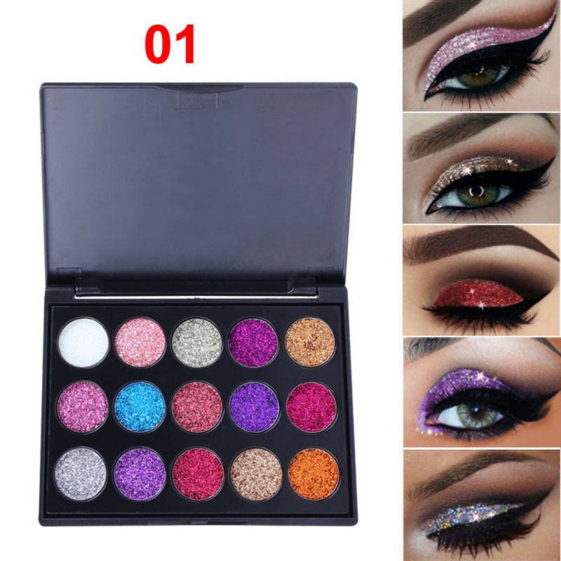 Bảng phấn mắt CMAADU ánh nhũ 6 màu cầu vồng độc đáo đẹp mắt