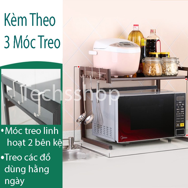 Kệ Để Lò Vi Sóng Bằng Thép Không Rỉ Trên Bàn Tiện Lợi