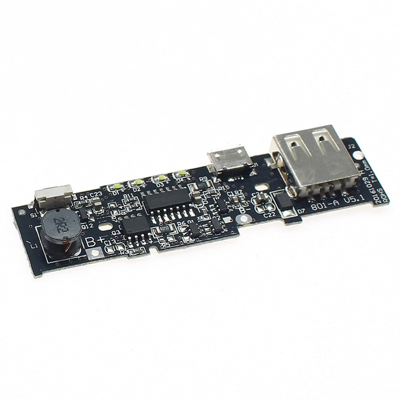 Mô-đun sạc dự phòng điện Bảng mạch điện dự phòng PCB Step Up Boost 18650 Mô-đun pin DIY