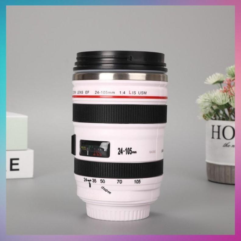 Ly Giữ Nhiệt CaFe - Cốc Giữ Nhiệt CaFe Tự Động Khuấy Hình Ống Kính Lens Máy Ảnh