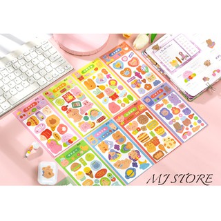 Sticker gấu cute wstz006 - mjstore