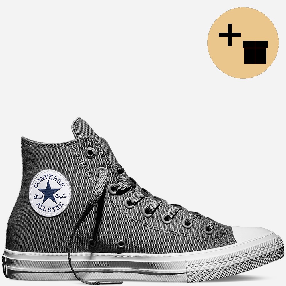 Giày AllStar Chuck II Cổ Cao Nam Xám Nhạt | BigBuy360 - bigbuy360.vn