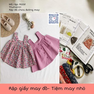 RẬP GIẤY ( Bản vẽ) _RG58_rập áo cổ vuông trẻ em