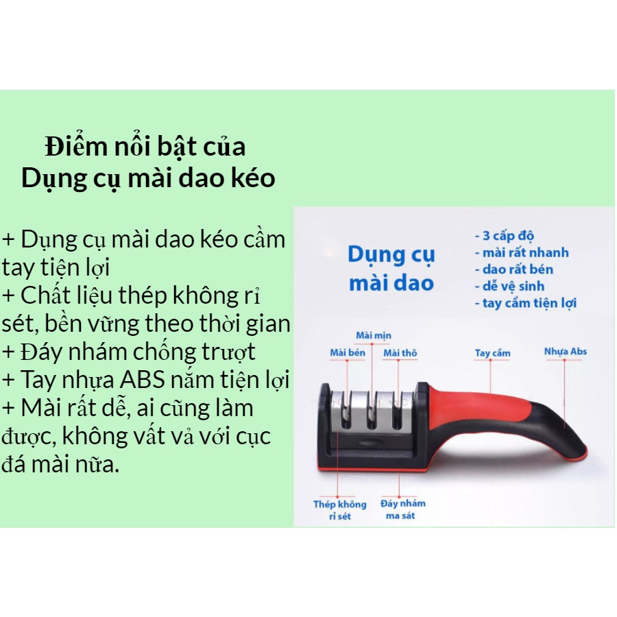 Dụng cụ mài dao 3 rãnh (giao màu ngẫu nhiên) - Tiện lợi cho mỗi gia đình