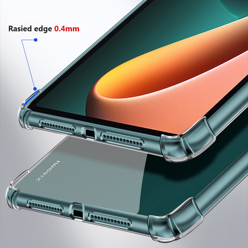 Ốp Máy Tính Bảng TPU Silicon Trong Suốt Chống Sốc Cho Xiaomi Mi Pad 5 Pad5 Pro 12.4 5G Pad4 2 3 4 Plus