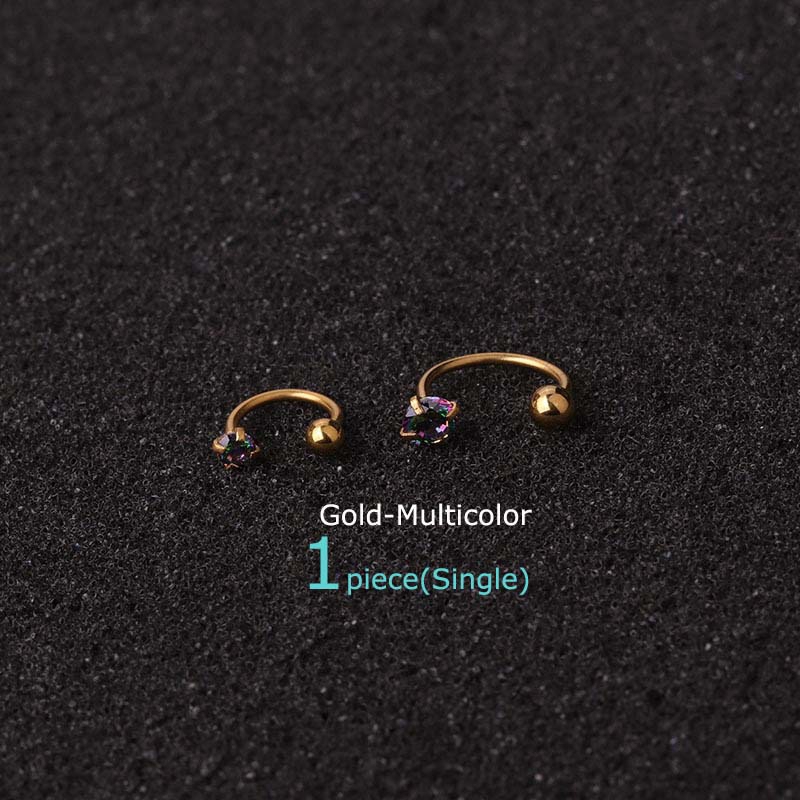Khuyên Tai Hình Móng Ngựa Độc Đáo Bằng Thép Không Gỉ 20g