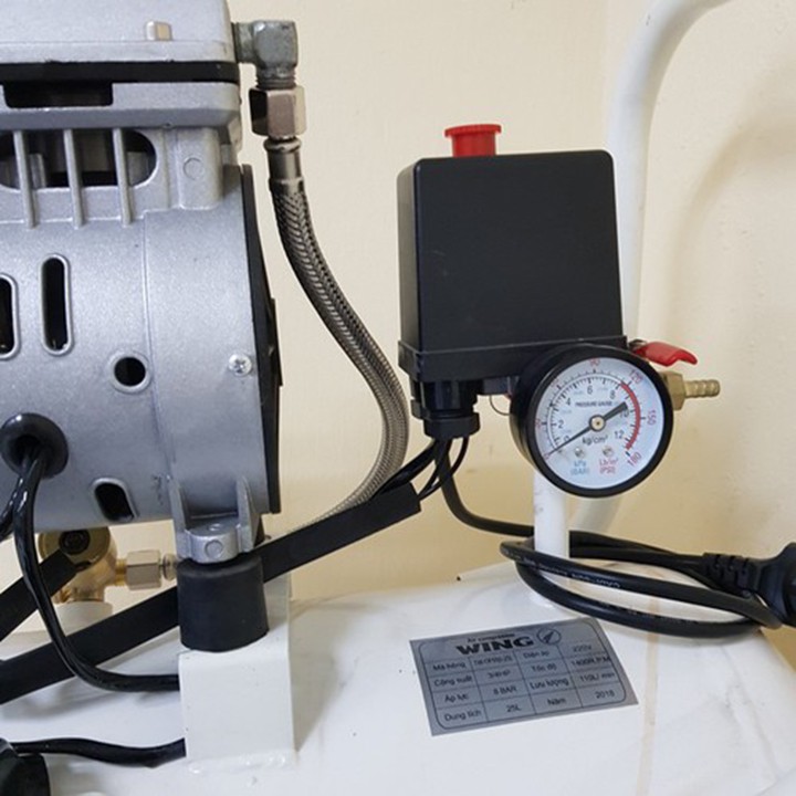 Máy Nén Khí Không Dầu Giảm Âm Wing 3/4HP TW-OF550-25L