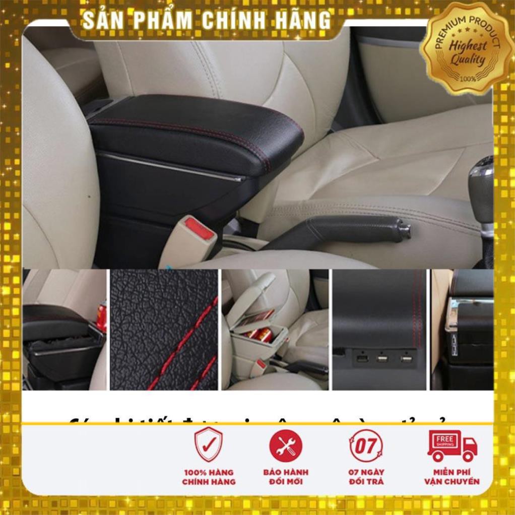 Hộp tỳ tay cho xe CHEVROLET CRUZE - 7 cổng usp, 2 ngăn đựng đồ tiện ích - quà tặng cây thông thơm treo xe