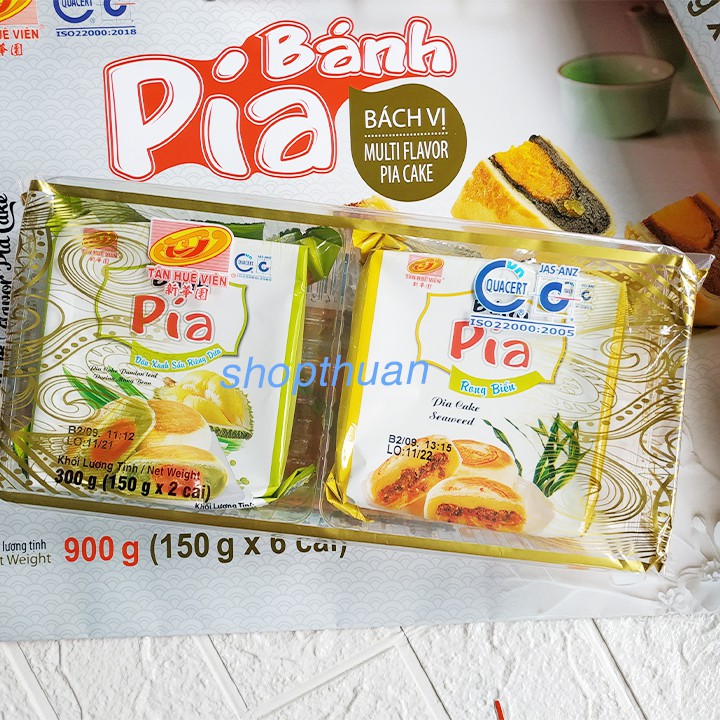 Bánh pía Bách Vị Tân Huê Viên 900g  Có kèm túi xách