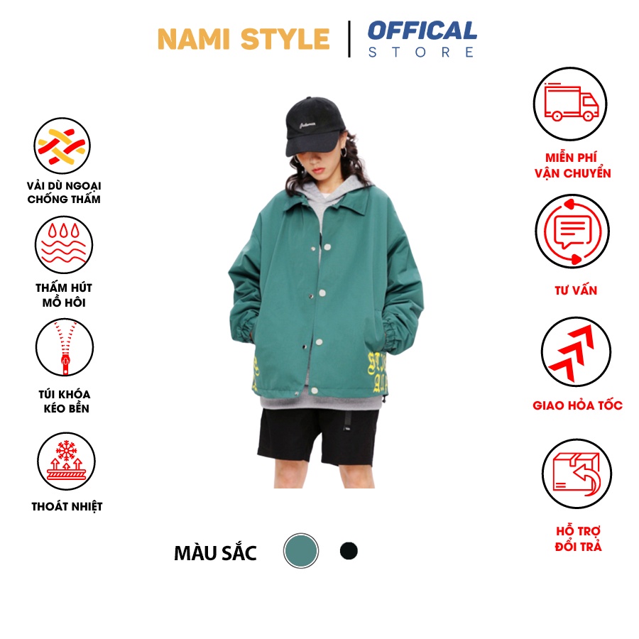 Áo Khoác dù Underfined,áo khoac nam nữ Unisex chất mịn from chuẩn kèm túi trong túi khóa kéo