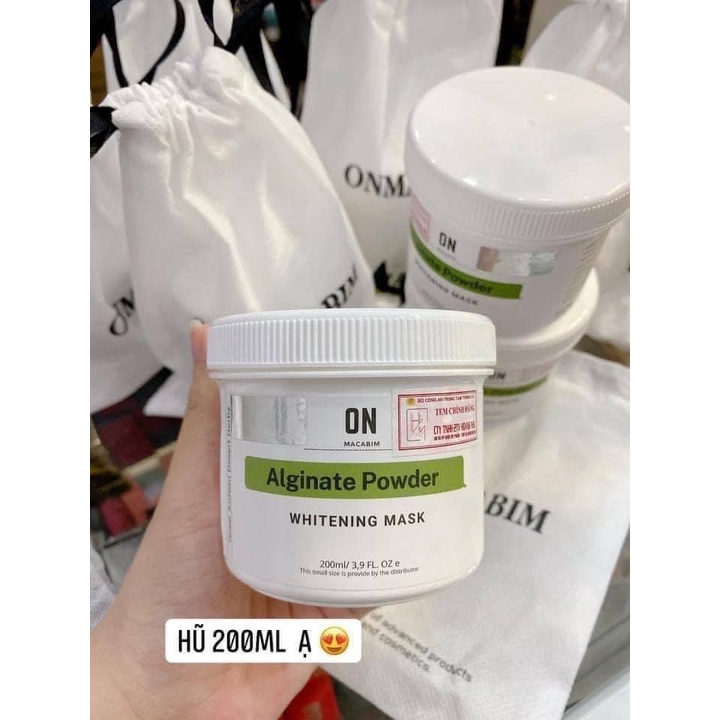 Mặt nạ dẻo tảo nâu kích trắng Onmacabim Alginate Powder Whitening Mask 200ml