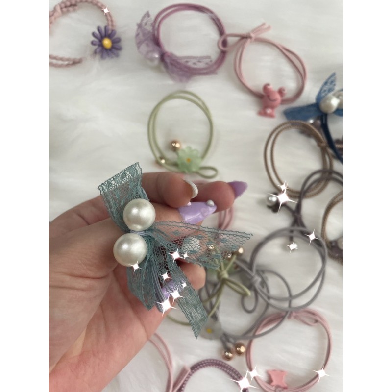 Dây buộc tóc hoạ tiết cute