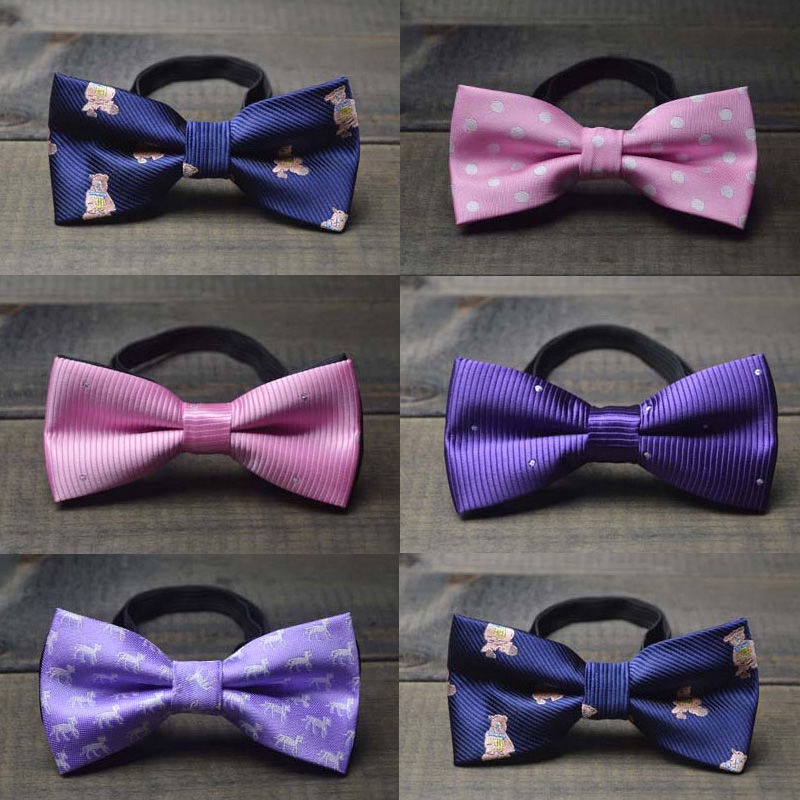 Cà Vạt Nơ Hai Lớp Màu Đen Đỏ Phong Cách Anh Quốc Cho Bé Trai Khi Biểu Diễn Sân Khấu