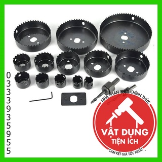 BỘ MŨI KHOÉT LỖ TRÒN THẠCH CAO, GỖ 16 MÓN
