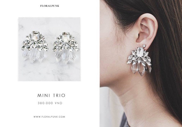 Bông tay đá lấp lánh phạm hương