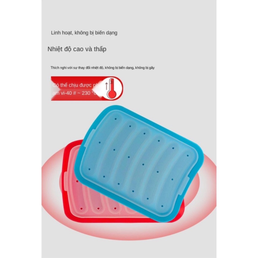 Khuôn xúc xích silicon chịu nhiệt làm xúc xích, lạp xưởng cho bé ăn dặm tiên lợi