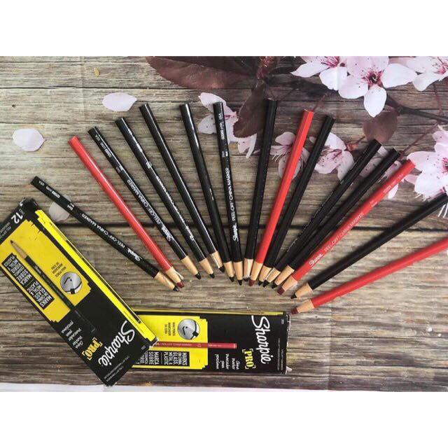 Chì đá kẻ mày phun xăm Mỹ, Chì đá Sharpie loại 1, chì định hình lông mày môi mí ,Kẻ Mày Cứng Phẩy Sợi - không trôi màu