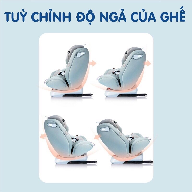 Ghế Ngồi Ô Tô Trẻ Em Doux DX-1131 Quay 360 Độ Isofix