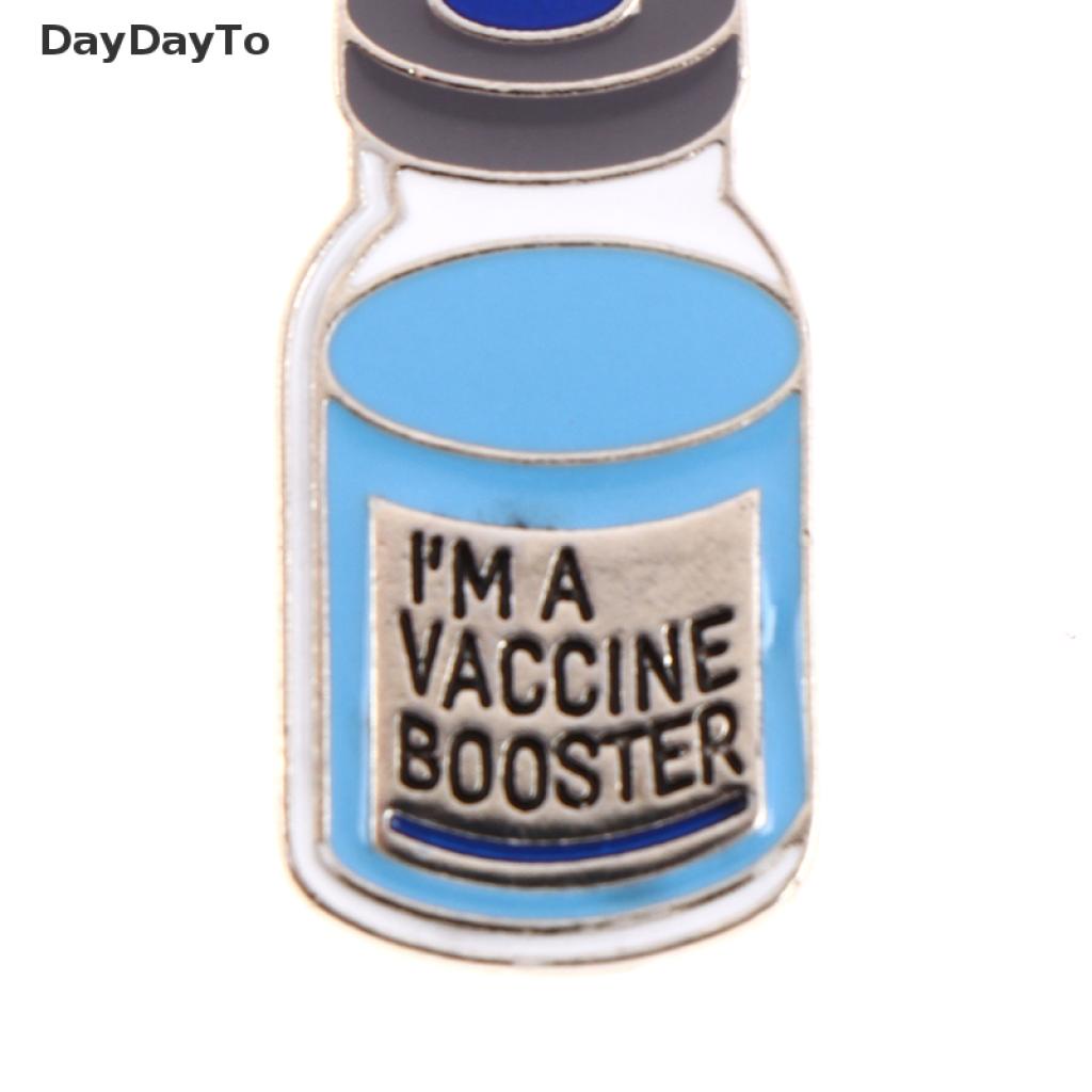 DayDayTo I'm Vaccinated Brooch Pins Enamel Metal Badges Lapel Pin Brooches Jackets Jeans VN