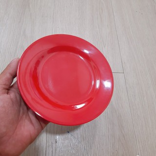 Đĩa Nhựa Melamine Đỏ Đen Cao Cấp