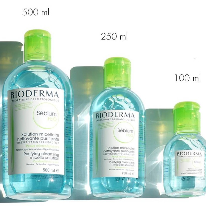 Nước tẩy trang Bioderma sebium xanh Cho Da Dầu Mụn (100ml-250ml-500ml)