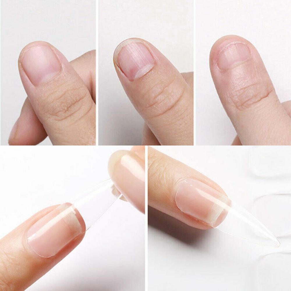 Móng Tay Giả Hộp 100 móng giả che phủ một nửa/ toàn bộ trong suốt dành cho trang trí móng nghệ thuật DIY