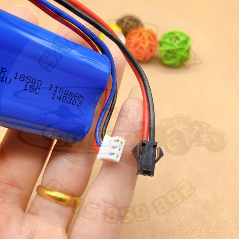 Pin 2S 7.4V 1100mA 15C - Pin có thể sạc lại, sử dụng cho tàu thuyền, ô tô mô hình RC