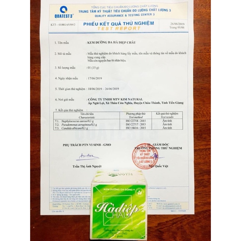 KEM FACE HÀ DIỆP CHÂU KIMNATURAL