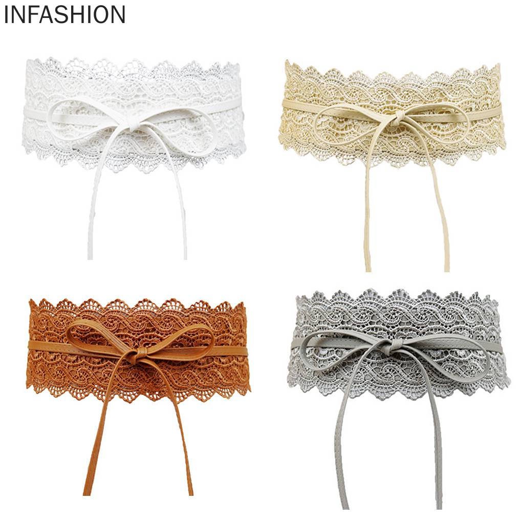 Thắt Lưng Ren Bản To Thời Trang Cho Nữ