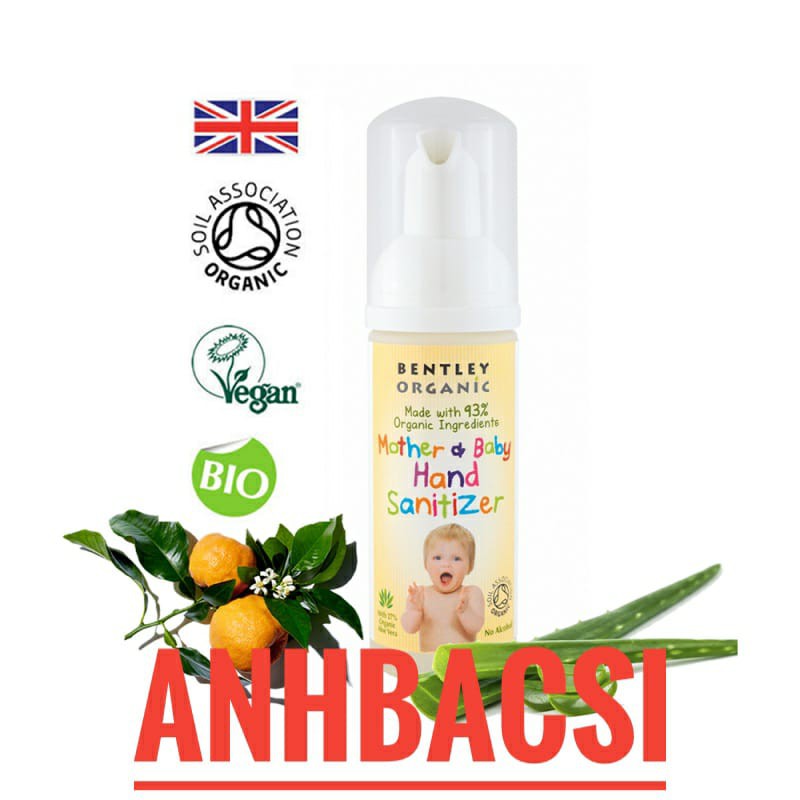[Xả kho] xịt rửa tay khô Bentley Organic