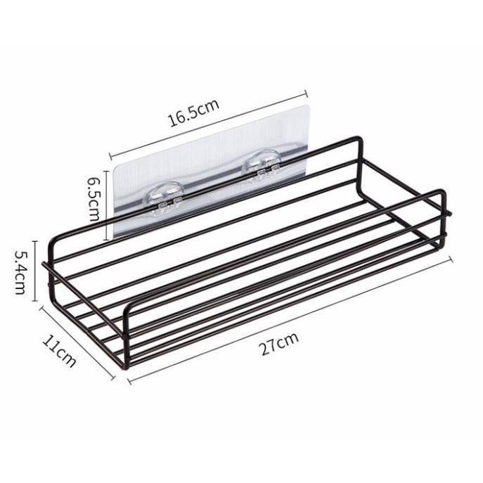 Kệ đựng đồ gia vị nhà bếp đa năng treo tường kệ đựng đồ nhà tắm tiện dụng không cần khoan vít