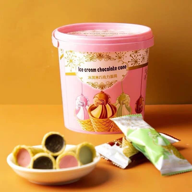 Bánh Ốc Quế Mix 3 Vị Risen Ice Cream Chocolate