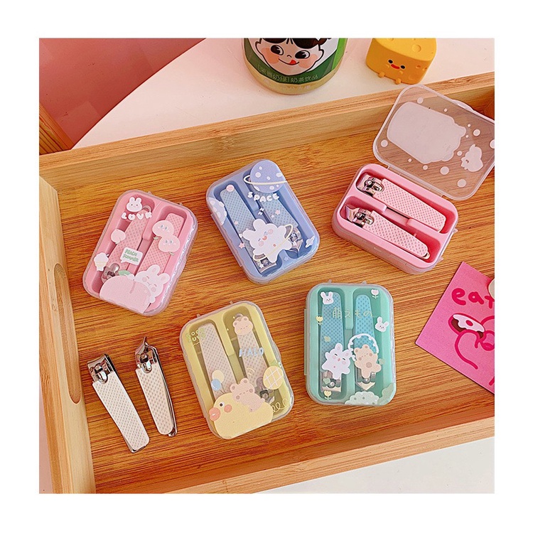 Bộ 2 Dụng Cụ Cắt Móng Tay Hộp Đựng Bentoy Milkjoy