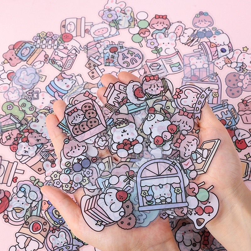 cảm ơn bạn nhãn dán văn phòng phẩm sổ lưu niệm nhãn dán hàn quốc nhãn dán dễ thương nhãn dán kawaii nhãn dán kawaii